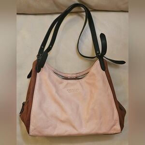 American Leather Three Toned Shoulder Bag